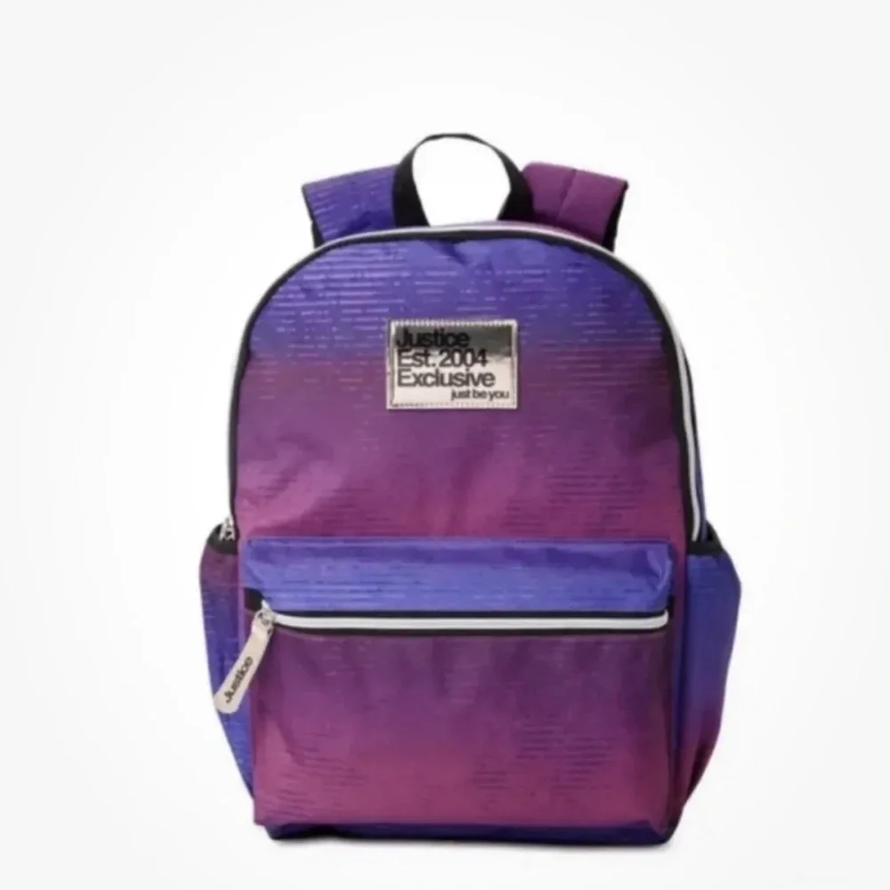 Justice pink backpack